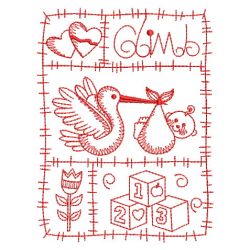 Redwork Baby Patchworks 05(Lg) machine embroidery designs