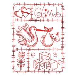 Redwork Baby Patchworks 05(Lg)