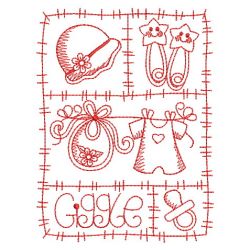 Redwork Baby Patchworks 07(Lg) machine embroidery designs