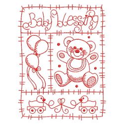 Redwork Baby Patchworks 08(Lg) machine embroidery designs