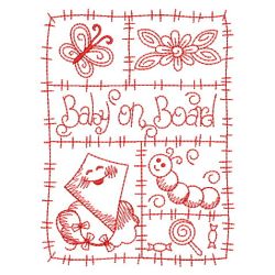 Redwork Baby Patchworks 09(Sm) machine embroidery designs