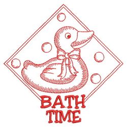 Redwork Bath Time(Lg) machine embroidery designs