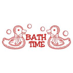 Redwork Bath Time 03(Lg) machine embroidery designs