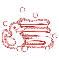 Redwork Bath Time 05(Md) machine embroidery designs