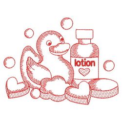 Redwork Bath Time 07(Md) machine embroidery designs