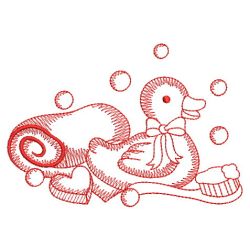 Redwork Bath Time 08(Md) machine embroidery designs