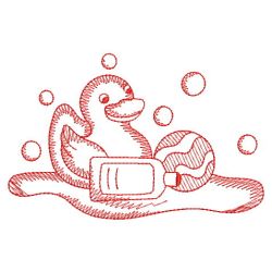 Redwork Bath Time 09(Lg) machine embroidery designs