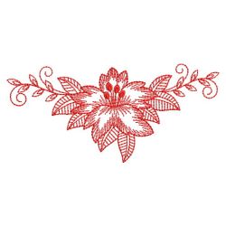 Redwork Bloom 01(Md) machine embroidery designs