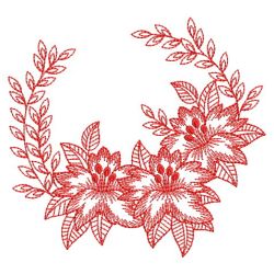 Redwork Bloom 07(Sm) machine embroidery designs