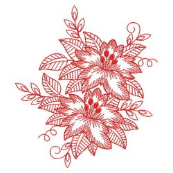 Redwork Bloom 08(Lg) machine embroidery designs