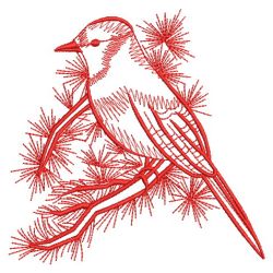 Redwork Blue Jay(Lg) machine embroidery designs