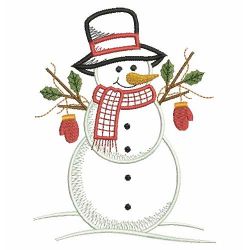 Vintage Cute Snowmen 02(Md) machine embroidery designs