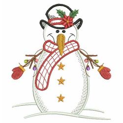 Vintage Cute Snowmen 04(Md) machine embroidery designs