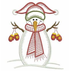 Vintage Cute Snowmen 08(Sm) machine embroidery designs