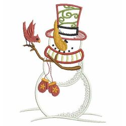 Vintage Cute Snowmen 09(Sm) machine embroidery designs