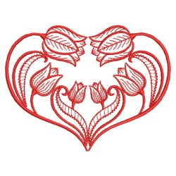 Redwork Tulips 03(Sm) machine embroidery designs