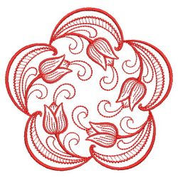 Redwork Tulips 06(Lg) machine embroidery designs