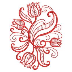 Redwork Tulips 10(Md) machine embroidery designs