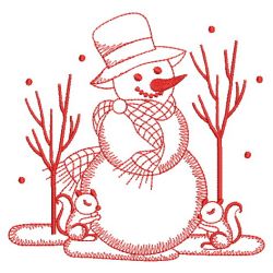 Redwork Snowmen 13 01(Sm) machine embroidery designs