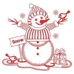 Redwork Snowmen 13 02(Sm) machine embroidery designs