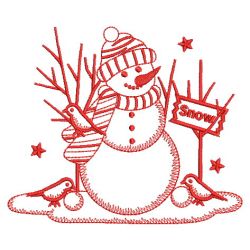 Redwork Snowmen 13 03(Md) machine embroidery designs
