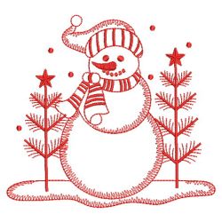 Redwork Snowmen 13 04(Sm) machine embroidery designs