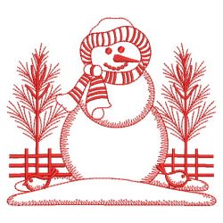 Redwork Snowmen 13 05(Lg) machine embroidery designs
