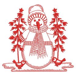 Redwork Snowmen 13 06(Sm) machine embroidery designs