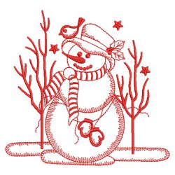 Redwork Snowmen 13 08(Md) machine embroidery designs