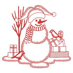 Redwork Snowmen 13 10(Md) machine embroidery designs