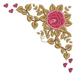 Heirloom Rose Corners 01 machine embroidery designs