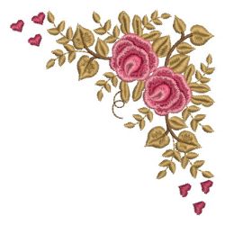 Heirloom Rose Corners 02 machine embroidery designs