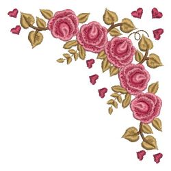 Heirloom Rose Corners 05 machine embroidery designs