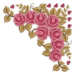 Heirloom Rose Corners 08 machine embroidery designs