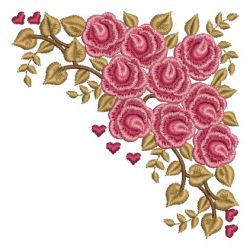 Heirloom Rose Corners 09 machine embroidery designs