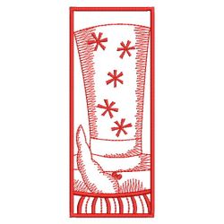 Redwork Snowman Bookmark 01(Sm) machine embroidery designs