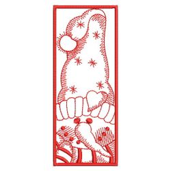 Redwork Snowman Bookmark 02(Md)