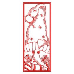 Redwork Snowman Bookmark 02(Sm)