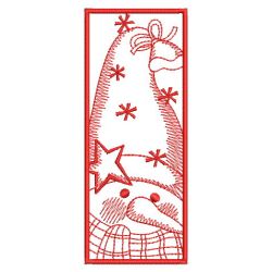 Redwork Snowman Bookmark 04(Sm) machine embroidery designs