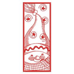 Redwork Snowman Bookmark 05(Lg) machine embroidery designs
