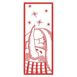 Redwork Snowman Bookmark 07(Md)