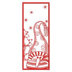 Redwork Snowman Bookmark 10(Sm) machine embroidery designs