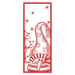 Redwork Snowman Bookmark 10(Sm)