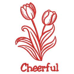 Redwork Tulips 2 05(Md) machine embroidery designs