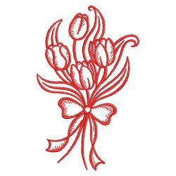 Redwork Tulips 2 07(Md) machine embroidery designs