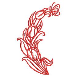 Redwork Tulips 2 09(Md) machine embroidery designs