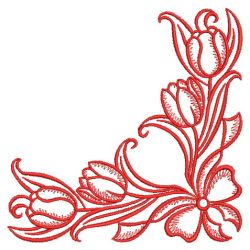 Redwork Tulips 2 11(Md) machine embroidery designs