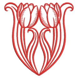 Redwork Tulips 2 13(Lg) machine embroidery designs