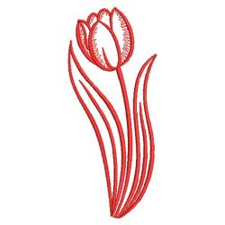 Redwork Tulips 2 15(Sm)