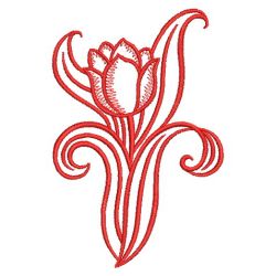 Redwork Tulips 2 17(Sm) machine embroidery designs